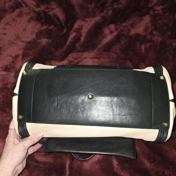 Chloe | Alice Large Leather Bag 2 Way Colorblock Satchel EUC - Picture 9 of 16